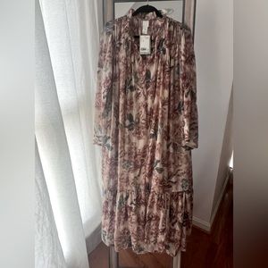 H&M Floral Maxi Dress - Pink and Cream